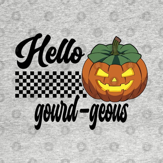 Pumpkin Halloween Hello Gourd-geous Retro by JaussZ